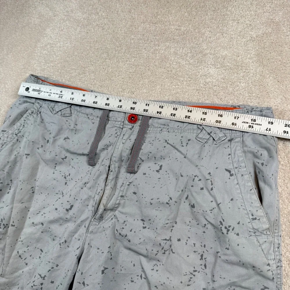 Jordan Cargo Shorts Men 36 Grey Splatter Cement Print Cotton Jumpman MJ 23